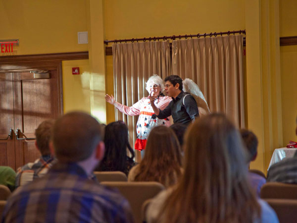 Katherine Krueger as Paula Deen in Jennifer Jolley's "Krispy Kremes and Butter Queens"